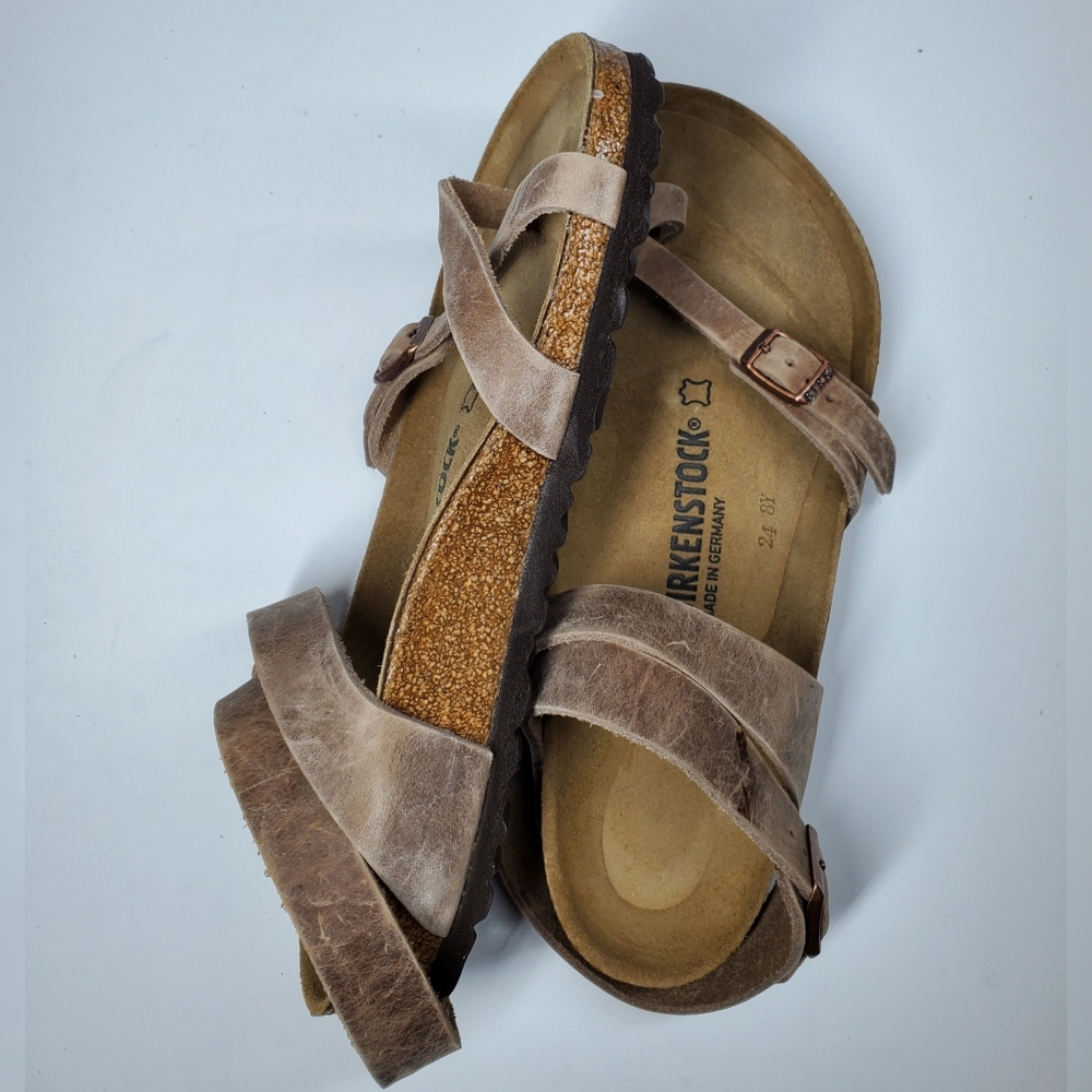 New Birkenstock Yara Tobacco Brown Leather - Picture 3 of 5